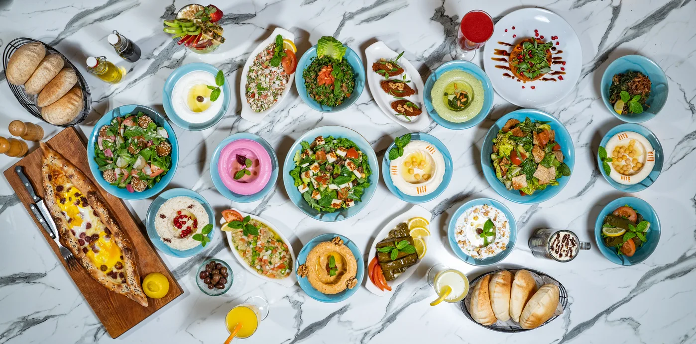 Habib Beirut Sharjah — full mezze and mains spread